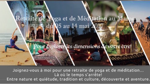 flyer Saloua ACHARKI retraite yoga meditation maroc mai 2017