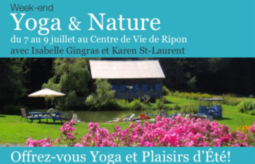 Informations Retraite Yoga extérieur au Centre de vie - Ripon_ Outaouais 2017
